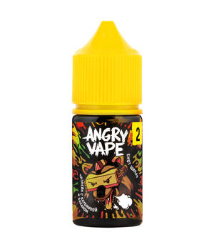 Жидкость Angry Vape Salt - Енот Щипач (чизкейк с клубникой и бананом)